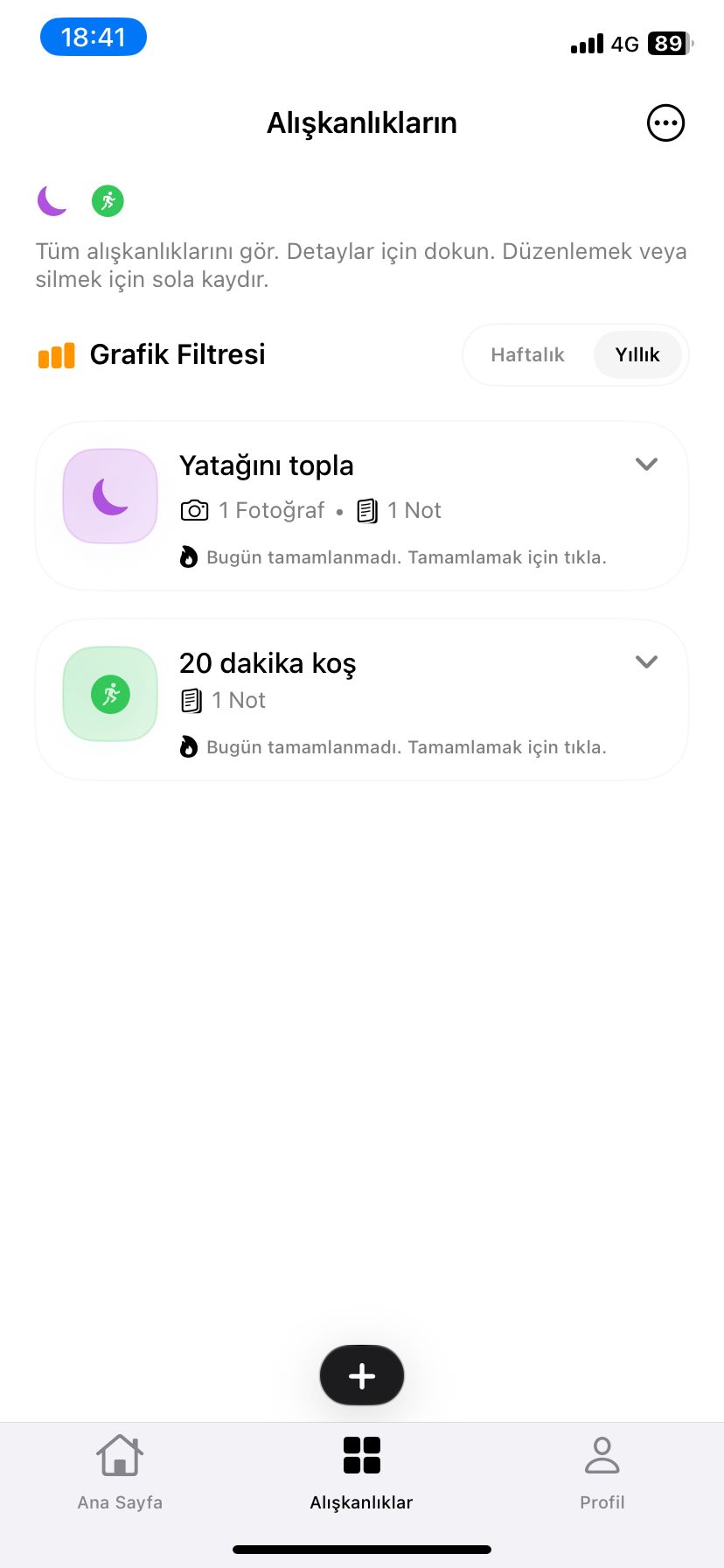 Corenk habits screen